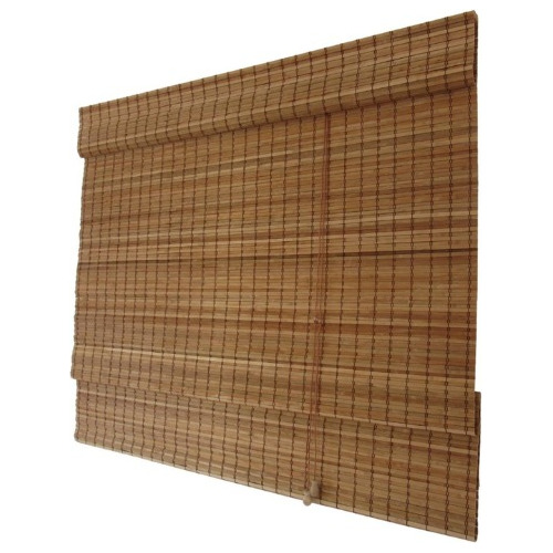 Persiana Romana Bambu Block 120larg X 220alt - Natural