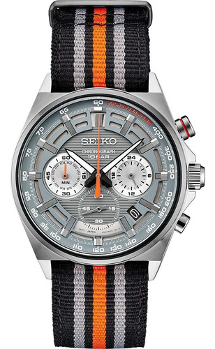 Reloj Hombre Seiko Ssb403 Cuarzo Pulso Negro En Acero