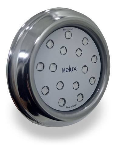 Refletor Piscina Helux 8w Rgb / Azul / Branco Em Inox