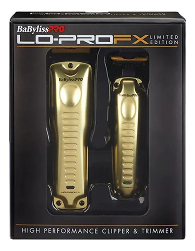 Combo Clipper/trimmer Babyliss Lo-pro Fx Gold Set Ltd. Ed.