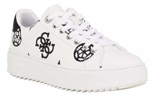 Tenis Mujer Gbg Guess Denesa Tread Sneakers Casuales Blanco