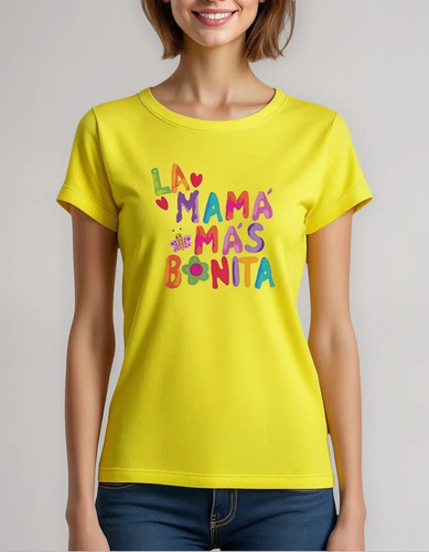 Playera De La Mamá Más Bonita Estilo Acuarela 10 De Mayo