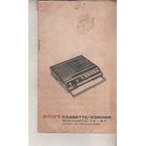 Antiguo Manual Grabador - Sony Matic - Años 70