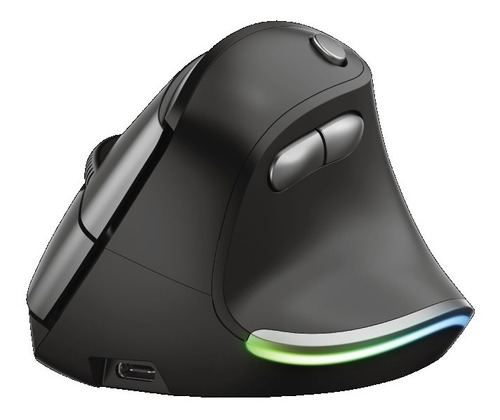 Mouse Trust Inalámbrico Ergonómico Recargable Bayo 2400 Dpi Color Negro