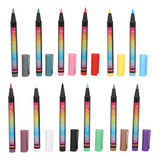12 Bolígrafos Para Decoración De Uñas, Varios Colores, Alta