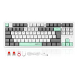 Terport 80% Teclado Mecánico Español Tr95-88 Con Cable Removible Luz Azul 88 Teclas Antighosting Switch Outemu Red Hotswap Teclado Gamer Tkl