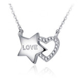 Gargantilla Plata Ley 925 | Estrella Corazón Love + Estuche