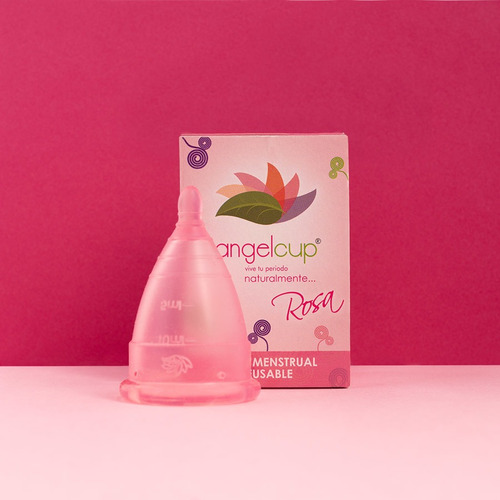 Copa Menstrual Angelcup Rosa Grande De Silicona Certificada