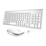 Combo Teclado Y Mouse Fenifox Bluetooth Usb -blanco