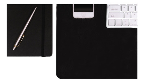 Mousepad Desk Pad Couro Computador 90x40 Com Apoio Copo