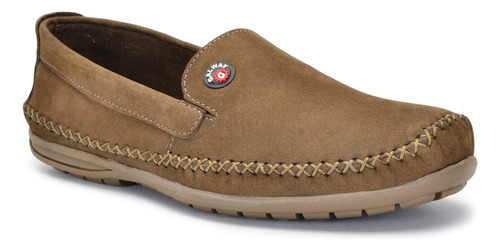 Sapatilha Sapato Mocassim Drive 100% Em Couro Galway 760