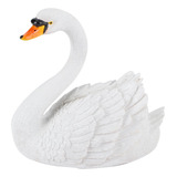 Figura Decorativa De Cisne Blanco, Adorno De Jardín, Maceta