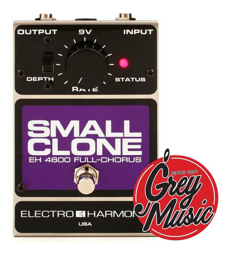 Pedal Electro Harmonix  140280 Small Clone Chorus Grey Music