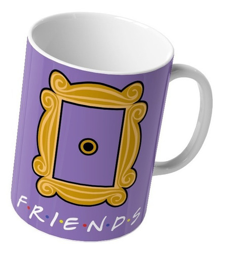 Taza Serie Friends Espejo Morada Central Perk Café O Té 