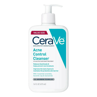 Jabon para la cara Cerave Cleanser Acné en Gel para Control Puntos negros oleosidad 473ml | Meses sin interés