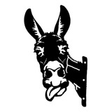 Lengua Fuera Forma De Burro Hierro Silueta Decoración Adorno