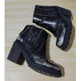 Botineta Hush Puppies Cuero Desgastado Talle 36 Alta