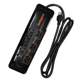 Enchufe Inteligente Marca Echogear 8 Tomas/2 Usb/negro