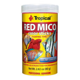 Alimento Tropical Red Mico Colour Sticks 80g Simil Larvas