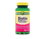 Biotina 10000mcg 120un Spring Valley Original Imp Eua