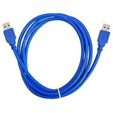 Cable Usb Macho/macho Para Bases Refrigerantes Bindado 3.0mt Color Azul
