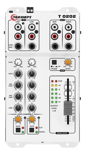 Mesa De Som Taramps T 0202 Equalizador Mixer 2 In 2 Out