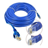 Cabo De Rede Lan 5mts Azul Rj45 Crimpado -- Pronta P Usar