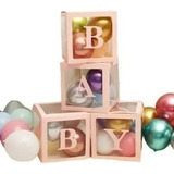 Set De 4 Cajas Decoracion Candybar Love Baby Shower Fiesta 