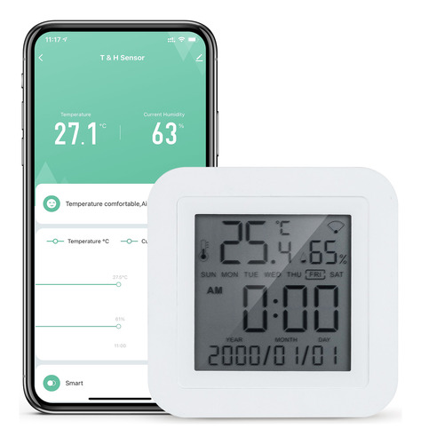 Termohigrómetro De Humedad Y Temperatura Ambiente Con Calend