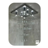 Lustre Em Cristais Grande Base 50x50 Enviamos Montado