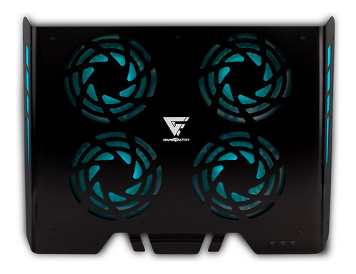 Base Enfriadora Laptop Game Factor Cpg400 4 Ventilador Rgb Color Negro