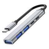 Adaptador Hub Usb Type-c Com 5 Portas Para Macbook iPad Pro