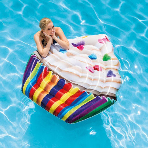 Flotador Inflable Air Mat Cupcake Piscina Intex 58770