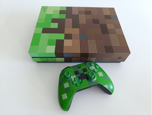 Xbox One S 1 Tb + Control Edición Minecraft  Control + Cable