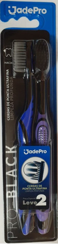 Escova Dental Pro-black Jadepro Cerdas Ponta Ultrafina Macia