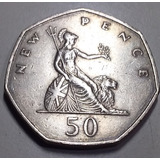 Inglaterra 50 New Pence  De - 1969