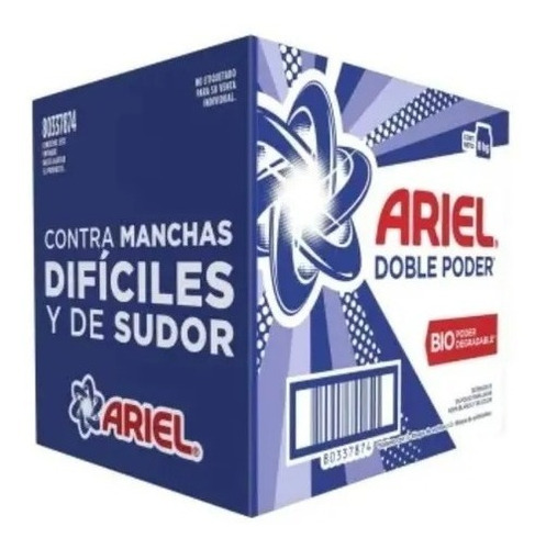Detergente Jabón En Polvo Para Ropa Ariel® 8 Kg Doble Poder