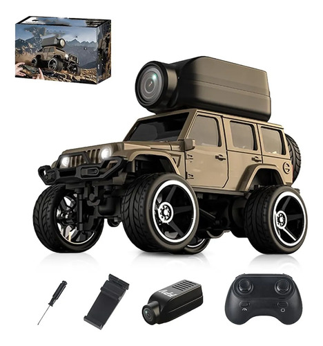 Coche Rc 1:64 Mini Con Camara Juguete Rc, 4wd Y