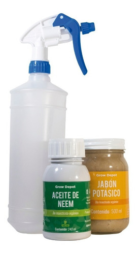 Kit Neem 250 Ml, Jabón Potásico 500ml, C/ Atomizador Usorudo