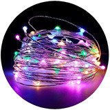 Alambre Luces Led 5 Metros Multicolor Cable Hilo Tira Exterior Pilas Navidad