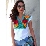 Blusas Mexicana Bordada A Mano