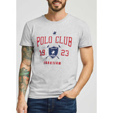 Playera Casual Polo Club Estampado Manga Corta Gris