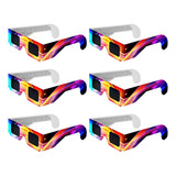 Gafas De Eclipse Calientes De 6 Piezas Para Ver El Sol Direc