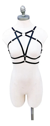 Bralette Arnes Punk Gótico Mujer Sexy Top De Liga Premium