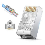 Cable De Red Ethernet Cat Conectores De Paso Rj45 Cat6 Cat6a