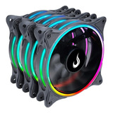 Kit Cooler 6 Fans Argb 5v Rise Mode Laser + Controladora