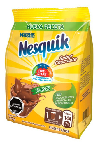 Saborizante Nesquikchocolate O Frutillas 180g(2unidad)-super