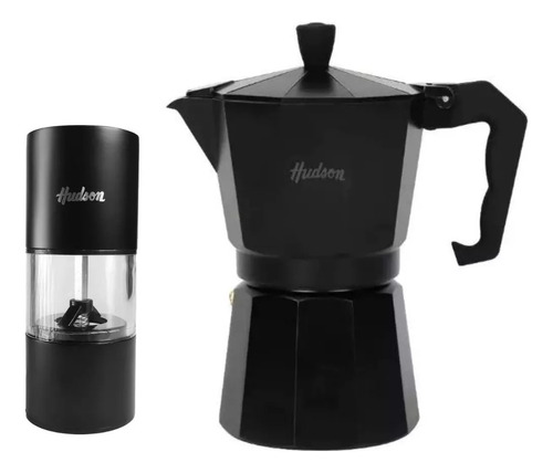 Set Molinillo 12,5 Cm Cafetera 9 Tazas Black Hudson Original