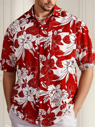 Camisa Hawaiana Para Hombre,camisas De Playa Para Hombre