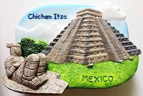 Chichen Itza Pyramid Mexico Resin 3d Fridge Refrigerator Tha